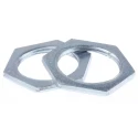 RS PRO Silver Steel Cable Gland Locknut M25 Thread 1.5mm Pitch Steel 35mm Across Flats 621-124