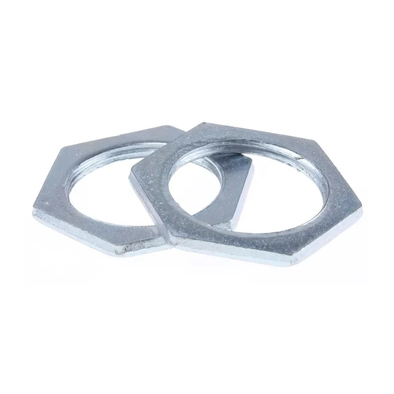 RS PRO Silver Steel Cable Gland Locknut M25 Thread 1.5mm Pitch Steel 35mm Across Flats 621-124