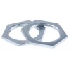 RS PRO Silver Steel Cable Gland Locknut M25 Thread 1.5mm Pitch Steel 35mm Across Flats 621-124