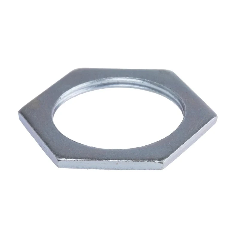 RS PRO Silver Steel Cable Gland Locknut M32 Thread 1.5mm Pitch Steel Locknut 41mm Across Flats 621-130