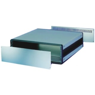 nVent SCHROFF Grey Aluminium Ventilated Backplane Panel 3U, 63 HP, 345.4 mm Length, 261.8 mm Width 30823027
