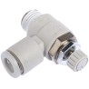 SMC AS Series Speed Controller Pneumatic Flow Regulator Stainless Steel, Fluoroelastomer, Brass, Nylon, 1 Mpa AS2201F-01-06S