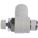 SMC AS Series Speed Controller Pneumatic Flow Regulator Stainless Steel, Fluoroelastomer, Brass, Nylon, 1 Mpa AS2201F-01-06S