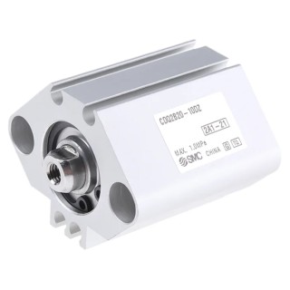 SMC Pneumatic Compact Cylinder 20mm Bore, 10mm Stroke, Double Acting, Aluminium Alloy Body CDQ2B20-10DZ