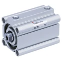 SMC Pneumatic Compact Cylinder 50mm Bore, 10mm Stroke, Double Acting, Through Hole Mount, Aluminium Alloy Body CDQ2B50TF-10DZ