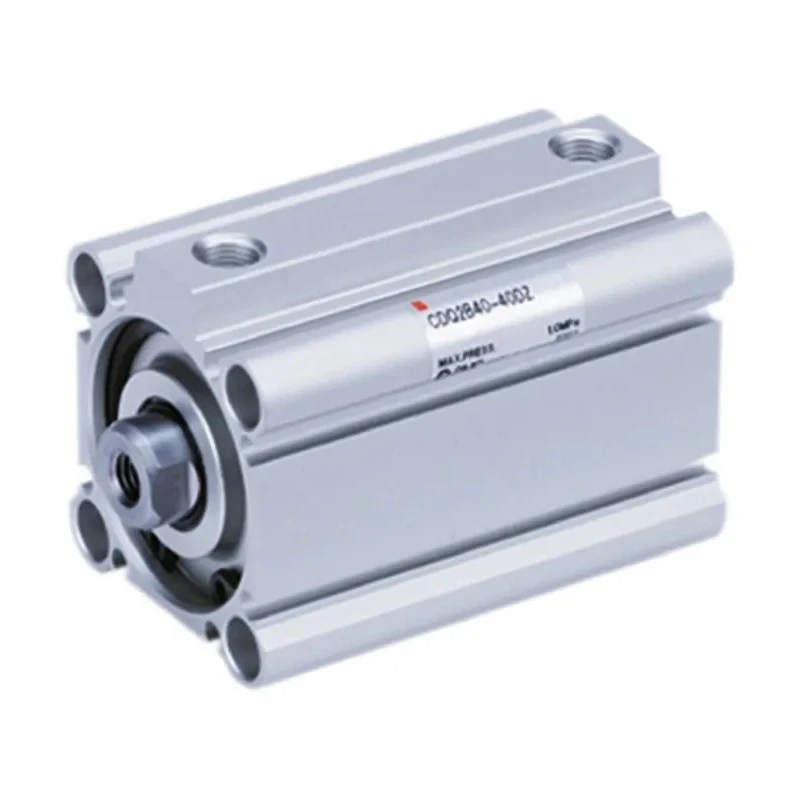 SMC Pneumatic Compact Cylinder 50mm Bore, 10mm Stroke, Double Acting, Through Hole Mount, Aluminium Alloy Body CDQ2B50TF-10DZ