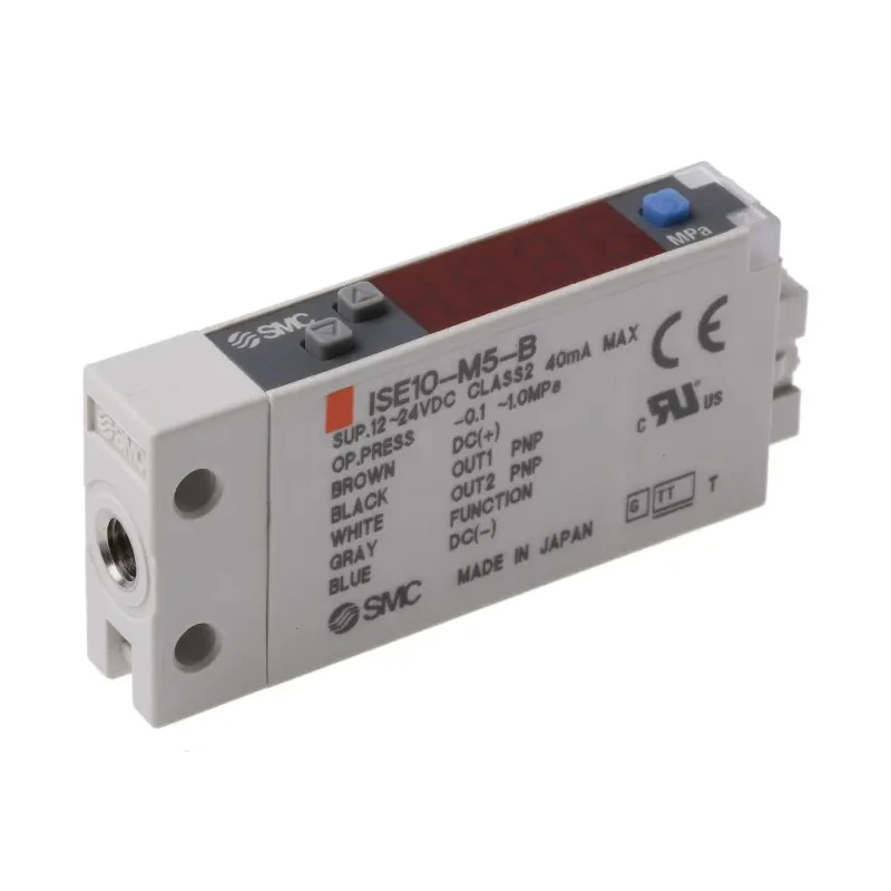 SMC Pneumatic Pressure Sensor 24V DC 1 MPa IP40 Accuracy 2% FS Female M5 Port 
