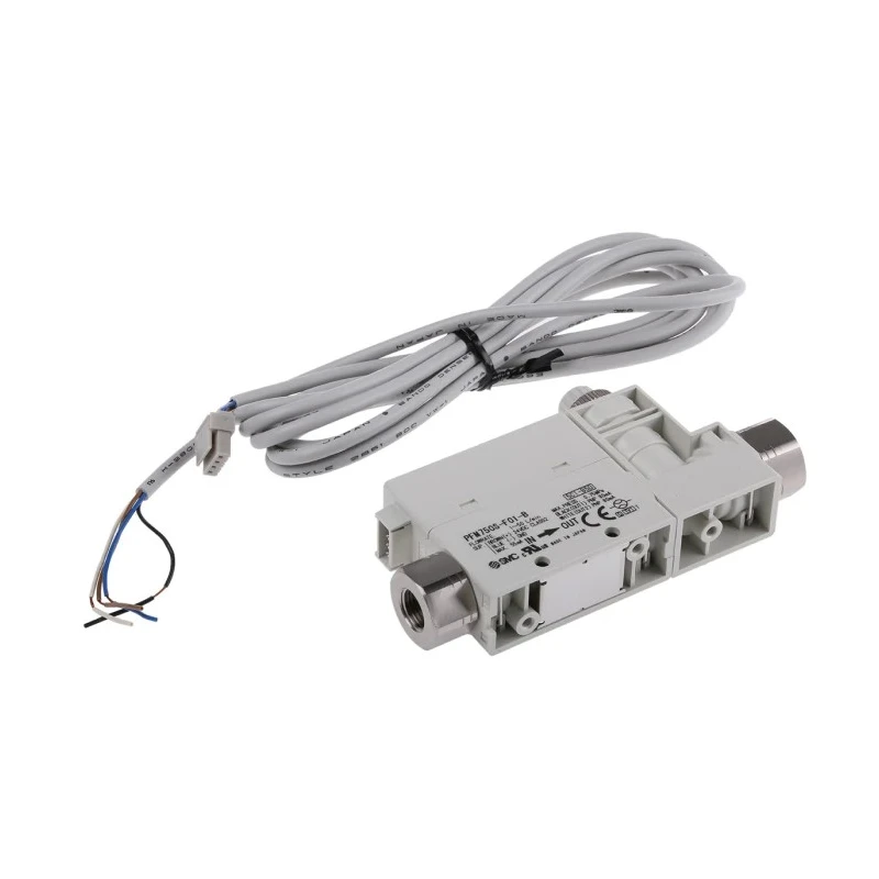 SMC PFM750 Series Compact Flow Switch, 50 L/min, PNP Output, 0.125 in Pipe Diameter, 24V DC 