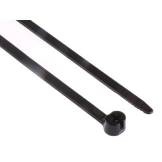 Thomas & Betts Non-Releasable Cable Tie, Nylon 12, 762 mm Length x 7.6 mm Width, Black, UV Resistant, UL 94 V-2 TYC529MXR