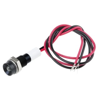 RS PRO White Panel Mount Indicator, 12V dc, 20mA, Lead Wire Termination, IP67, Recessed 722-7839