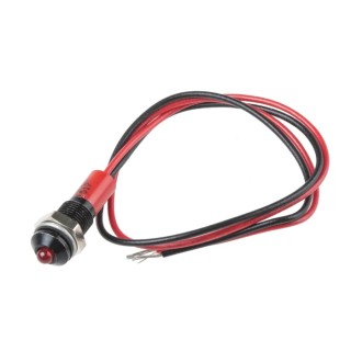 RS PRO Red Panel Mount Indicator, 24V dc, 20mA, Lead Wire Termination, IP67, Prominent 722-7886