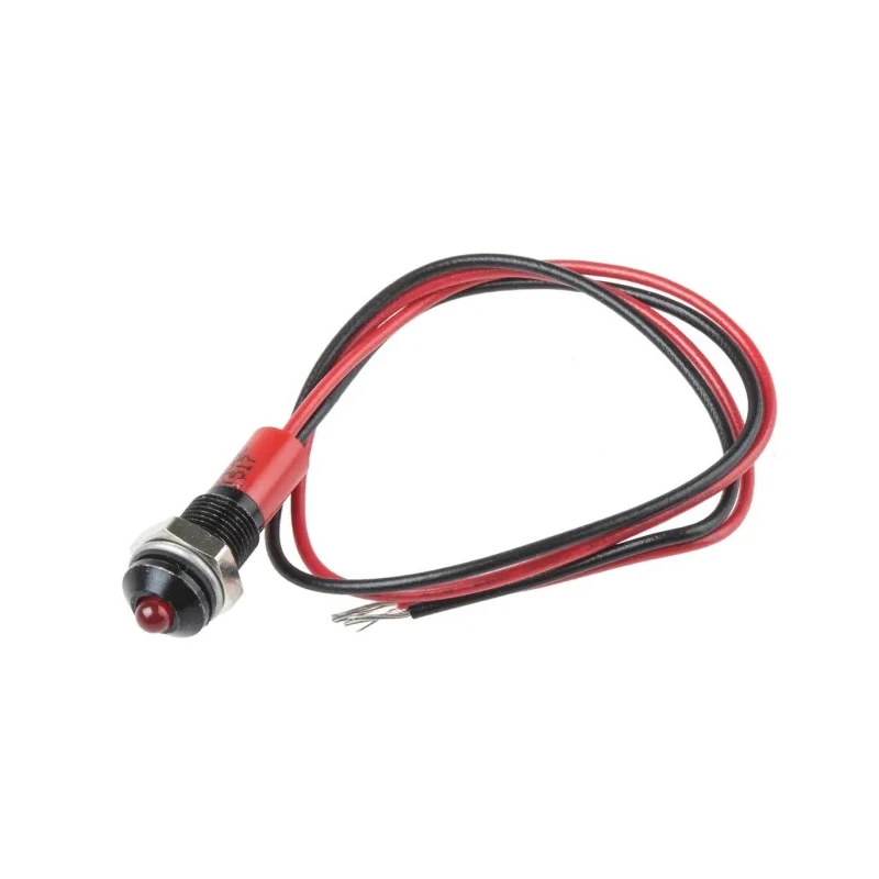 RS PRO Red Panel Mount Indicator, 24V dc, 20mA, Lead Wire Termination, IP67, Prominent 722-7886