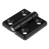 Southco Zinc Material Butt Hinge 50mm x 50mm x 11mm Free Swinging Bright Chrome Plated Black Powder Coated 721-0746
