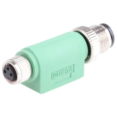 Phoenix Contact Straight Circular Connector Adapter 3 M12 Male to 3 M8 Female 4A Current IP65/IP67 SAC Series 60V 1519752