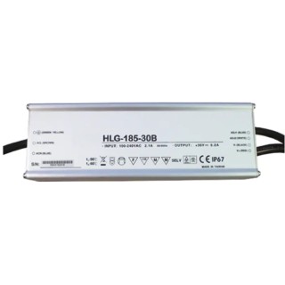MEAN WELL IP67 1 Output LED Driver, 15V, 172.5W, 11.5A, 1 to 10 V PWM Resistance Dimming 
