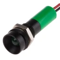 RS PRO Green Panel Mount Indicator 12V DC 20mA Lead Wire Termination IP67 Recessed 723-9491