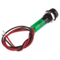 RS PRO Green Panel Mount Indicator 12V DC 20mA Lead Wire Termination IP67 Recessed 723-9491