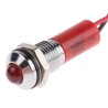 RS PRO Red Panel Mount Indicator, 220V AC, 3mA Current, Lead Wire Termination, IP67 Rating, Prominent Silver Bezel 723-9612
