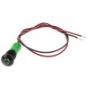 RS PRO Green Panel Mount Indicator 220V AC 3mA Lead Wire Termination IP67 Prominent Bezel 723-9684