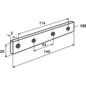 FlexLink M5 Connecting Strip Steel Fixing and Connection Element Strut Profile 22 mm Groove Size 5.5 mm Length 3m XDFC 9X40
