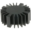 Fischer Elektronik Heatsink Universal Round Alu Black Anodised 50mm Diameter 20mm Length 20mm Height 2.4°C/W SK 577/20 SA