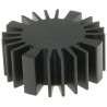 Fischer Elektronik Heatsink Universal Round Alu Black Anodised 50mm Diameter 20mm Length 20mm Height 2.4°C/W SK 577/20 SA