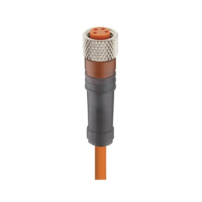Lumberg Automation Sensor Actuator Cable Female 4 Way M8 A Coding Straight to Male Unterminated 2m 30V 11300 RKMV 4-07/2 M
