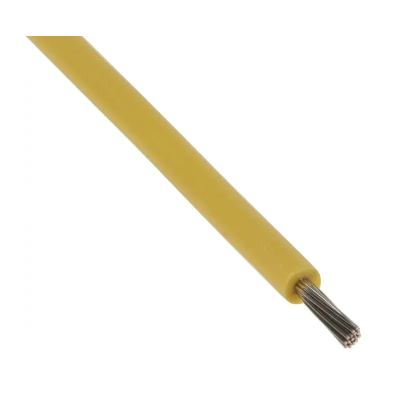 Lapp OLFLEX HEAT 180 SiF Series Yellow 0.5 mm² Hook Up Wire, 16 x 0.2 mm, 100 m, Silicone Rubber 48005