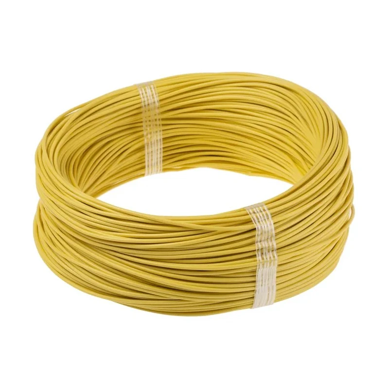 Lapp OLFLEX HEAT 180 SiF Series Yellow 0.5 mm² Hook Up Wire, 16 x 0.2 mm, 100 m, Silicone Rubber 48005