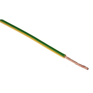 Lapp H07V-K Series Yellow, Green 2.5 mm² 50/30 AWG Single Core Hook Up Wire, 100 m, Polyvinyl Chloride Jacket 4520002