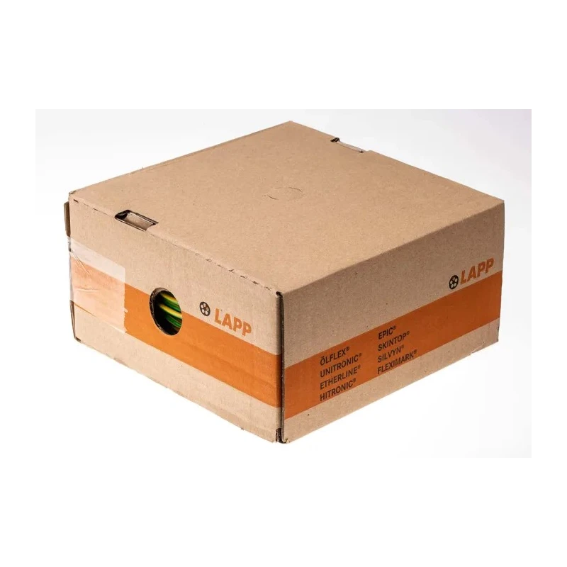 Lapp H07V-K Series Yellow, Green 2.5 mm² 50/30 AWG Single Core Hook Up Wire, 100 m, Polyvinyl Chloride Jacket 4520002
