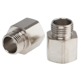 RS PRO Nickel-Plated Brass Conduit Fitting 9 mm Nominal Size PG9 to M16 Thread 623-899