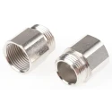 RS PRO Nickel-Plated Brass Conduit Fitting, 13 mm Nominal Size, PG13.5 to M20 Thread Size 623-934