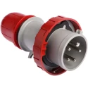 Scame IP66, IP67 Red Cable Mount 3P+N+PE Straight Industrial Power Connector 16A 415V 218.1637