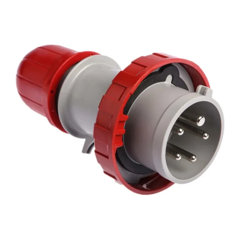 Scame IP66, IP67 Red Cable Mount 3P+N+PE Straight Industrial Power Connector 16A 415V 218.1637