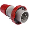 Scame IP66, IP67 Red Cable Mount 3P+N+PE Straight Industrial Power Connector 16A 415V 218.1637