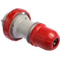 Scame IP66, IP67 Red Cable Mount 3P+N+PE Straight Industrial Power Connector 16A 415V 218.1637
