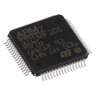 STMicroelectronics Microcontroller STM32F1 Series 32 bit ARM Cortex M3, 72 MHz, 128kB FLASH, 64-Pin LQFP STM32F105RBT6