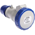 Scame Industrial Power Connector 2P+PE 32A 230V IP66 IP67 Blue Cable Mount Optima 318.3243