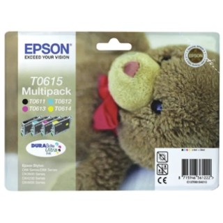 Epson Magenta, Yellow, Cyan, Black Ink Cartridge Four-Pack C13T06154010