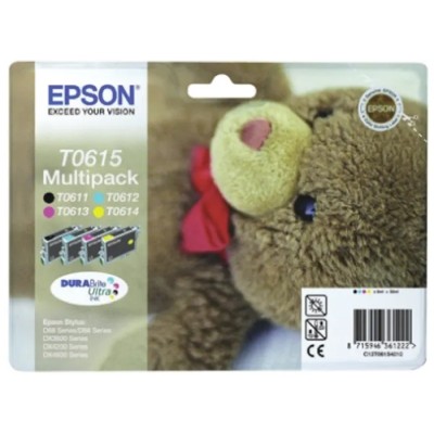 Epson Magenta, Yellow, Cyan, Black Ink Cartridge Four-Pack C13T06154010