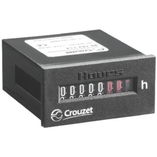 Crouzet CHM24 Hour Meter 7 Digit Mechanical Panel Mount 264V AC Germany CHM24