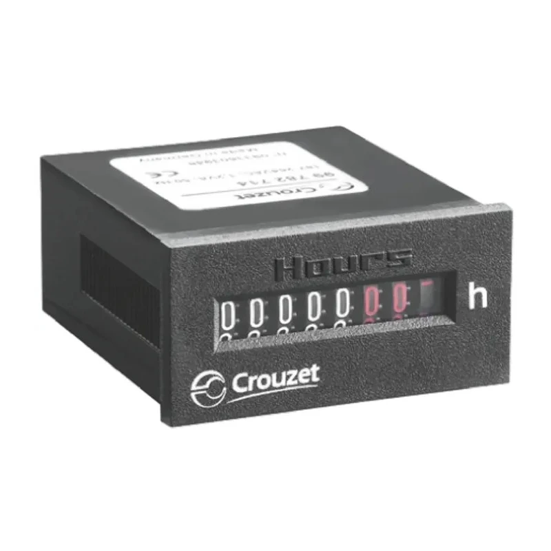 Crouzet CHM24 Hour Meter 7 Digit Mechanical Panel Mount 264V AC Germany CHM24