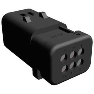 TE Connectivity AMPSEAL 16 Automotive Connector Male Grey Clip 6 Way Crimp Termination 776434-2