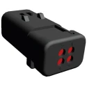 TE Connectivity AMPSEAL 16 Automotive Connector Male Red Clip 4 Way Crimp Termination 776488-1