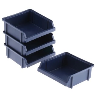 Raaco Polypropylene Storage Bin Blue 130 mm x 125 mm x 50 mm 138819