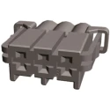 TE Connectivity AMP MCP 2.8 Automotive Connector Female Grey Cable 3 Way Crimp Termination 2-968976-9