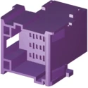 TE Connectivity Timer Automotive Connector Male Purple Cable 12 Way Crimp Termination 4-967627-1