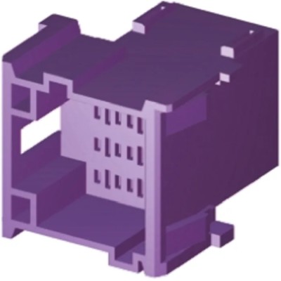 TE Connectivity Timer Automotive Connector Male Purple Cable 12 Way Crimp Termination 4-967627-1
