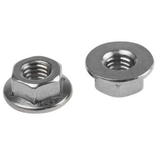 RS PRO Plain A2 Stainless Steel Flanged Hex Nut M6 14.2mm Flange Diameter 6mm Height DIN 6923 725-9640